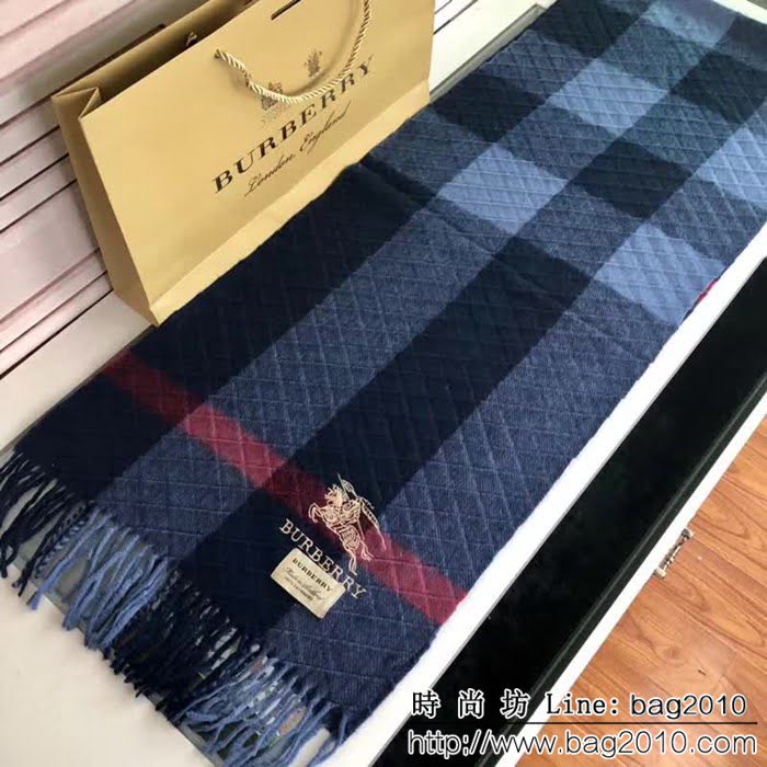 BURBERRY巴寶莉頂級高端貨 2017最新經典款羊絨圍巾 男女通用款 LLWJ6786